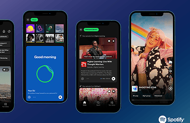 Spotify design update voor Home en Zoeken tabblad in 2023