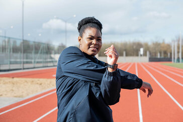 Hardlopen op atletiekbaan met Apple Watch