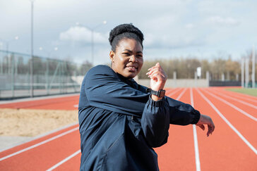 Hardlopen op atletiekbaan met Apple Watch