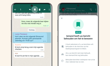 WhatsApp in chat bewaren