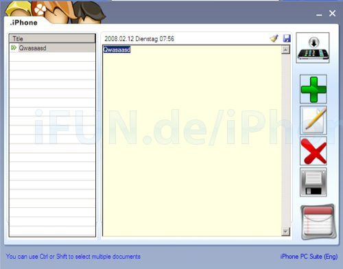 iPhone PC Suite - Notities beheren