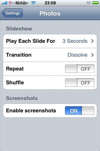 Screenshot enable