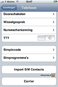 iPhone 2.0 - SIM-contacten importeren