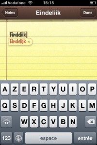 iPhone AZERTY met Nederlandse spellingscontrole