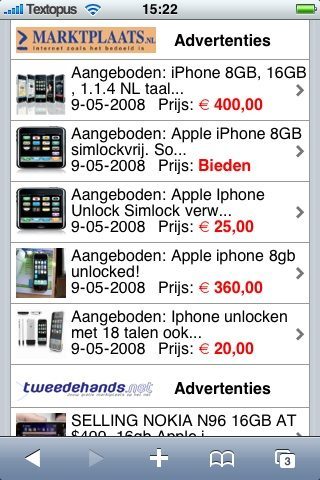 Gezag eigenaar kwaad iTweedehands.nl: zoeken naar koopjes op de iPhone