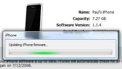 iPhone 2.0 firmware upgrade