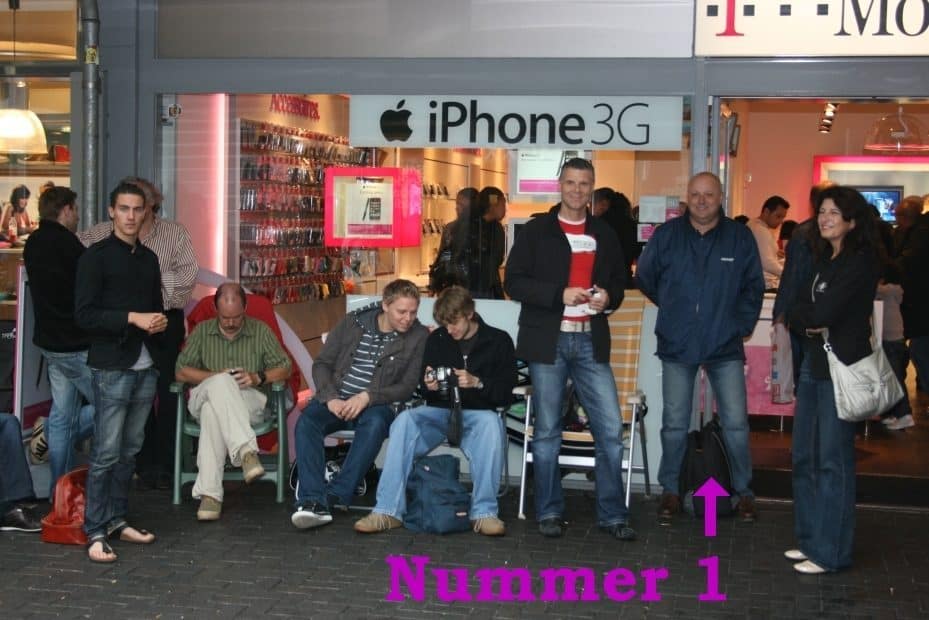 Wachtrij T-Mobile iPhone 3G nachtopening