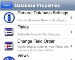 HanDbase voor iPhone - relationele database