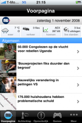 De voorpagina van NU.nl