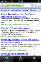 'iPhone nederland' levert onzinresultaten op