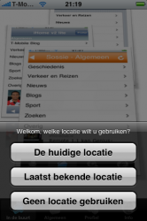 Opstartscherm: welke locatie gebruiken?