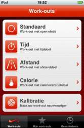 Het Work-out scherm