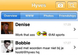 Hyves op iphone