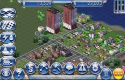 Inzoomen op de stad in Sim City