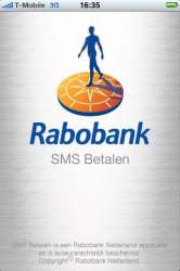 Startscherm Rabobank SMS Betalen