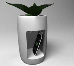 iphone opladen met plant