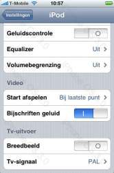 iPhone 3.0 meer iPod instellingen