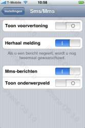 iPhone 3.0 instellingen voor sms en mms