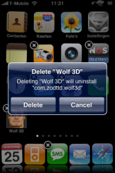 CyDelete vraagt of je zeker weet dat je de applicatie wilt verwijderen