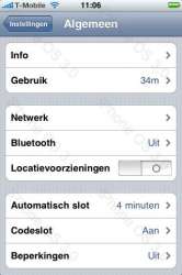 iPhone 3.0 algemene instellingen