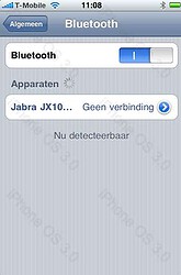 iPhone 3.0 instellingen voor Bluetooth