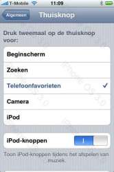 iPhone 3.0 instellingen voor de thuisknop