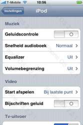 iPhone firmware 2.2.1 iPod-instellingen