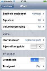 iPhone firmware 2.1.1, meer iPod-instellingen