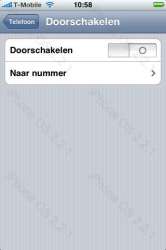 iPhone 2.2.1 instellingen voor doorschakelen.