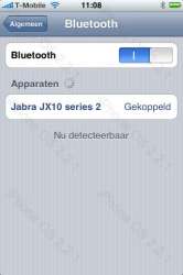 iPhone 2.2.1 instellingen voor Bluetooth