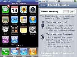 iphone tethering