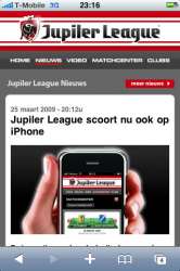 Een nieuwtje op de site, aangepast voor de iPhone.