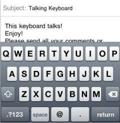 Talking Email Keyboard