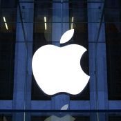 Apple-logo blauw