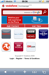 Vodafone iPhone Portal