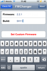 Vul de juiste firmware-versie en build in