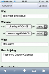 Google Calendar webapp