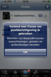 Waarschuwing voor push notifications