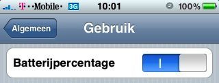 batterijpercentage