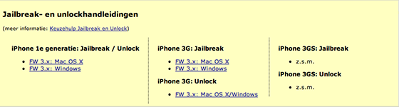 iPhoneclub Handleidingen Jailbreak en Unlock iPhone