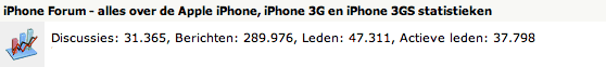 iPhone Forum - Statistieken