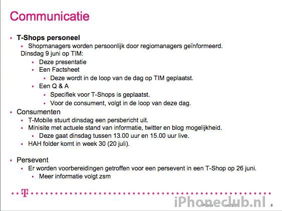 Communicatie rond de lancering van de iPhone 3GS.