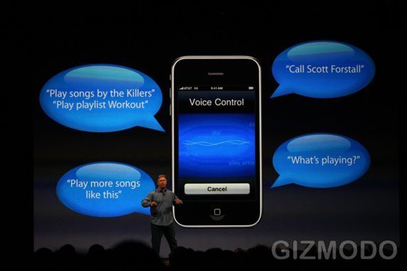 Voice Control op iPhone 3G S