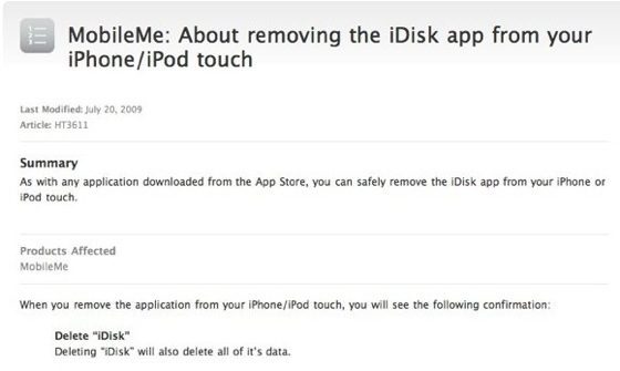 tech note idisk for iphone