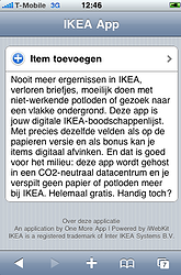 IKEA webapp beginscherm