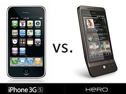 Apple iPhone 3gs vs HTC Hero