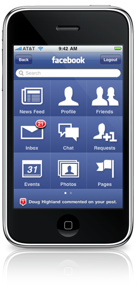 Facebook iPhone application