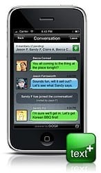 textPlus Gogii, gratis SMS-berichten versturen op de iPhone