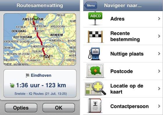 tomtom voor iPhone Nederlands