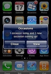 Occasion iPhone app pushbericht